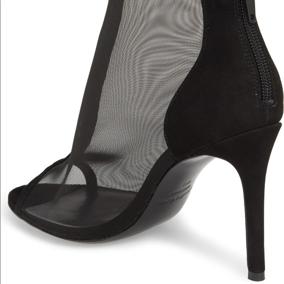 Charles David Mesh Bootie Open Toe Black - Picture 3 of 8